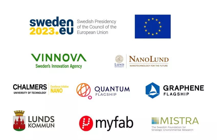 Collage of logos for the EuroNanoForum 2023