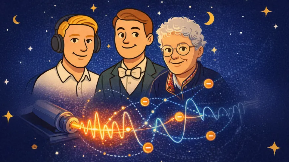 Magnus Bertilsson, Sigge Stjärnholm och Anne L'Hullier. Illustration från bloggen på tal om Universum.